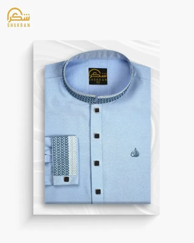Sky Blue Premium Cotton Fabric