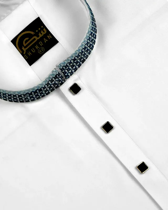 White Cotton Premium Fabric ছবি 3