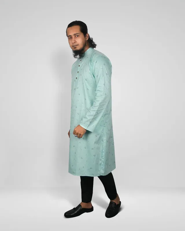 Indian Satin Cotton ( Sky Blue ) ছবি 4